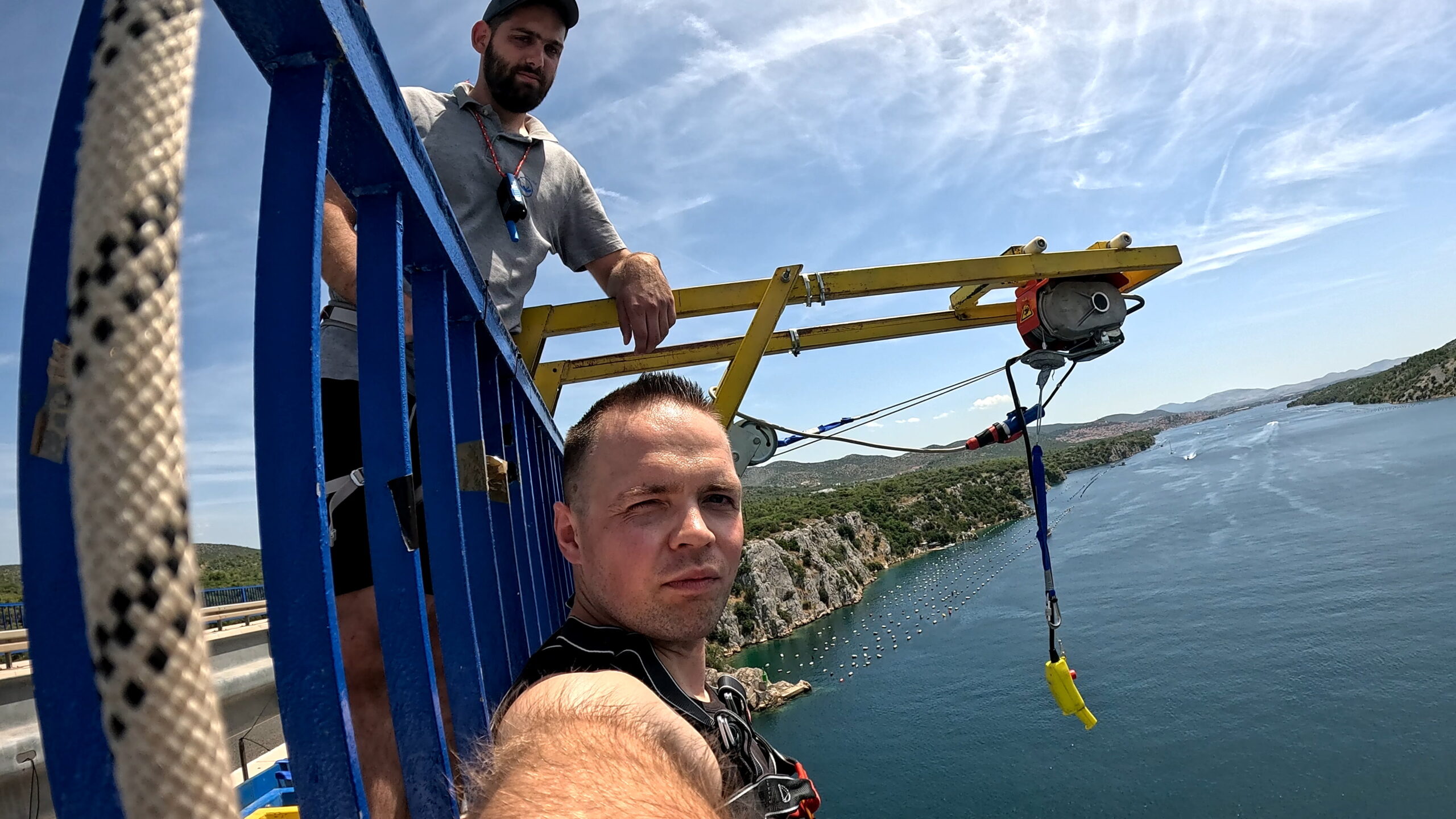 Mini Bungee 40 metrów w Szybenik, Chorwacja. Michał Fic