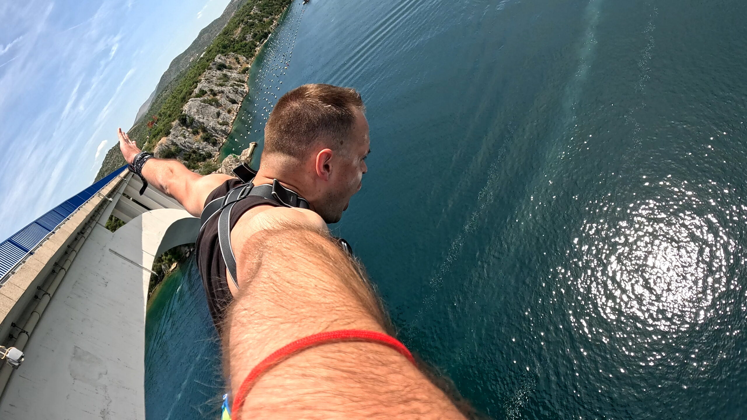 Mini Bungee 40 metrów w Szybenik, Chorwacja. Michał Fic