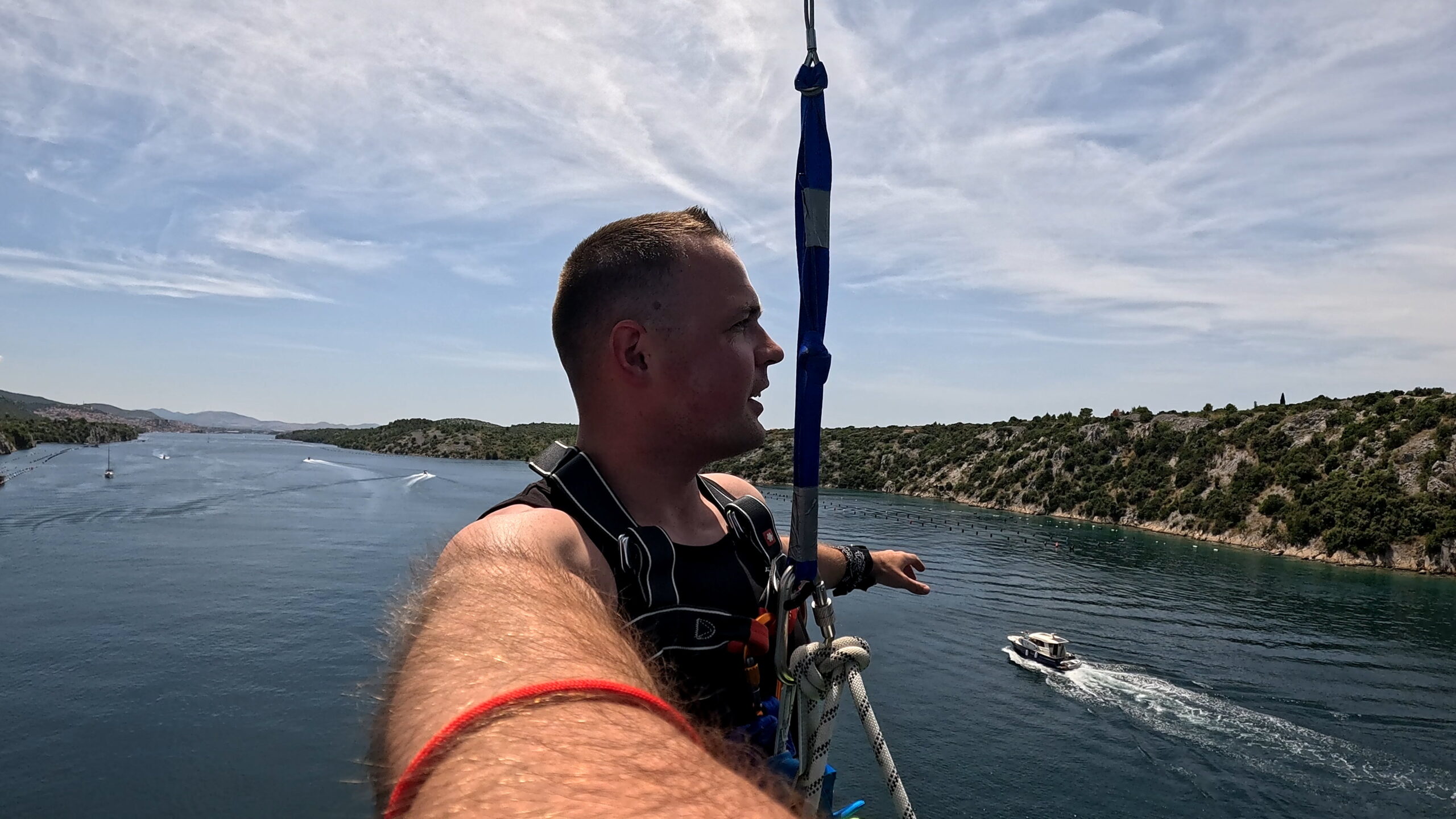 Mini Bungee 40 metrów w Szybenik, Chorwacja. Michał Fic