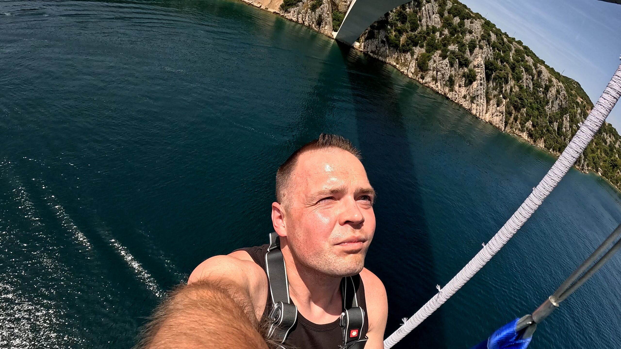 Mini Bungee 40 metrów w Szybenik, Chorwacja. Michał Fic