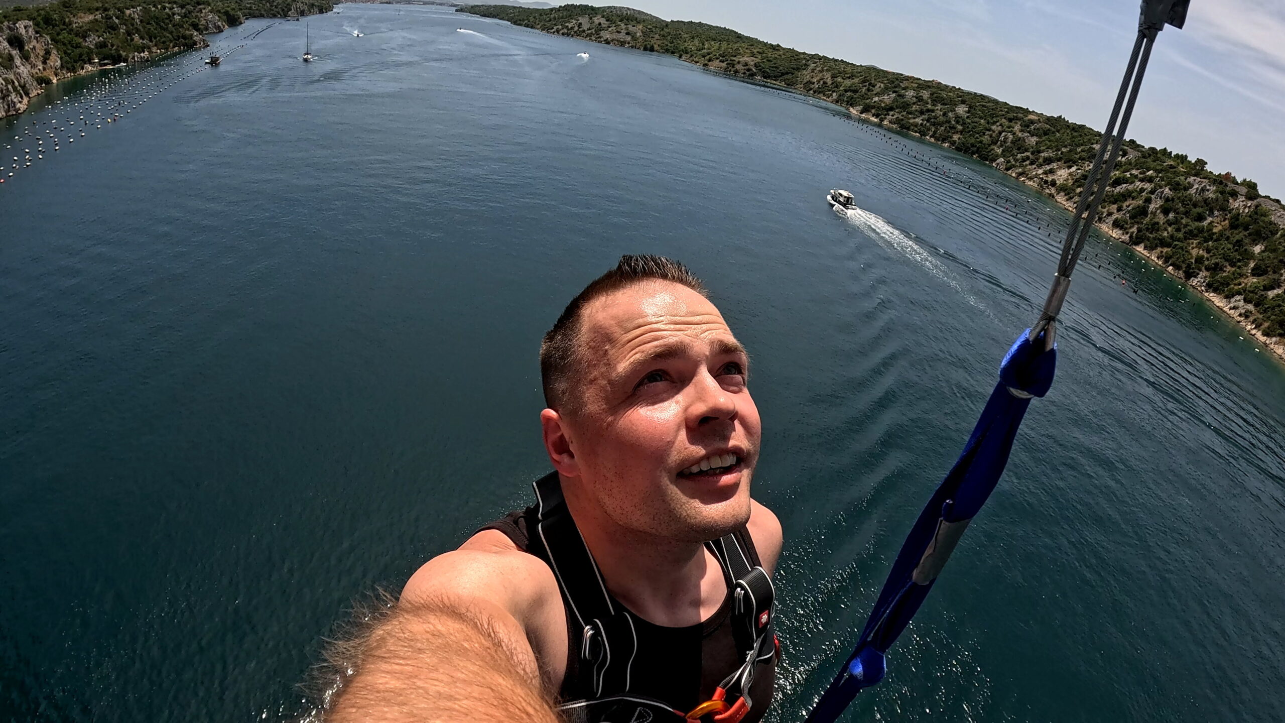 Mini Bungee 40 metrów w Szybenik, Chorwacja. Michał Fic