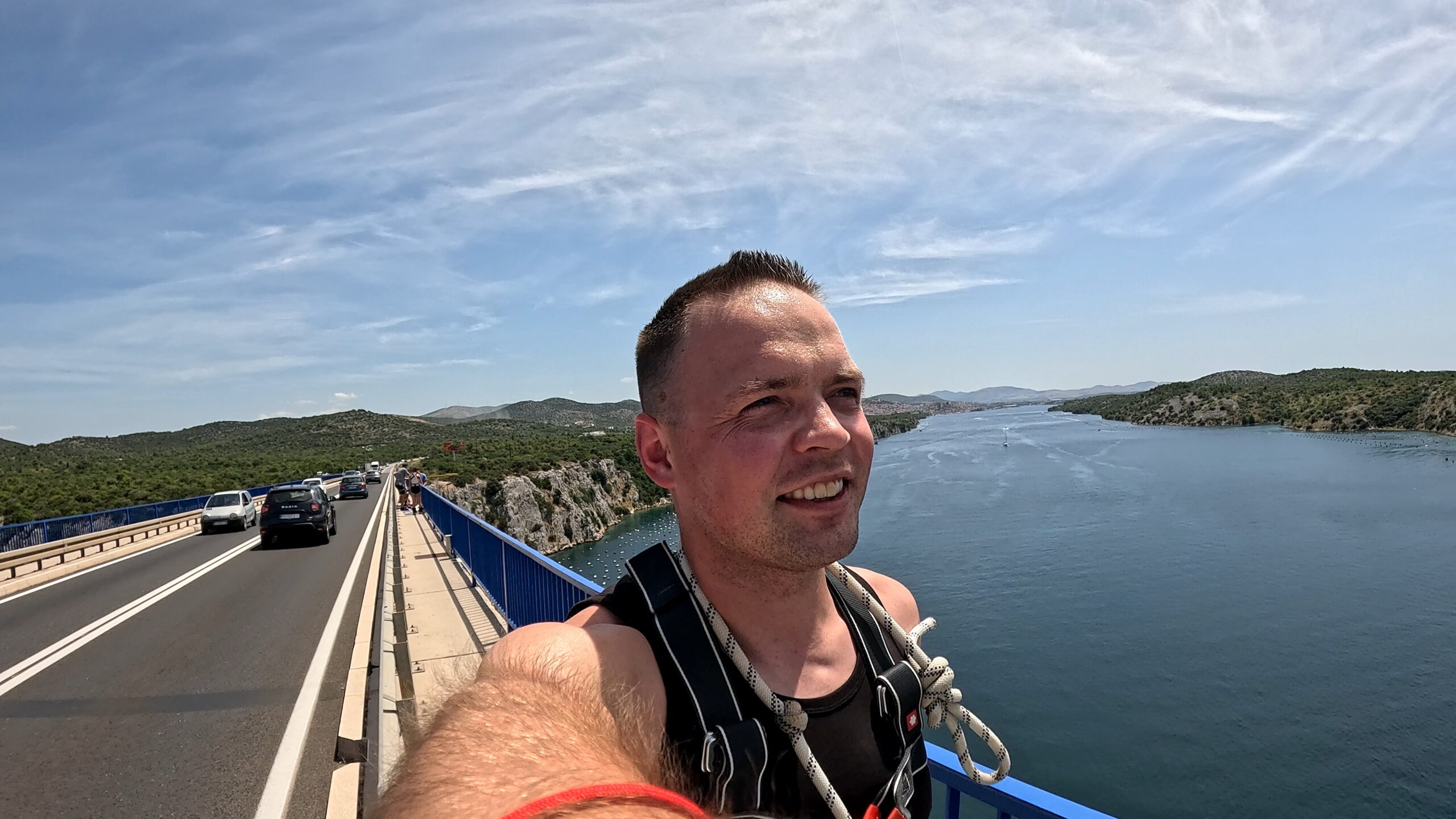 Mini Bungee 40 metrów w Szybenik, Chorwacja. Michał Fic