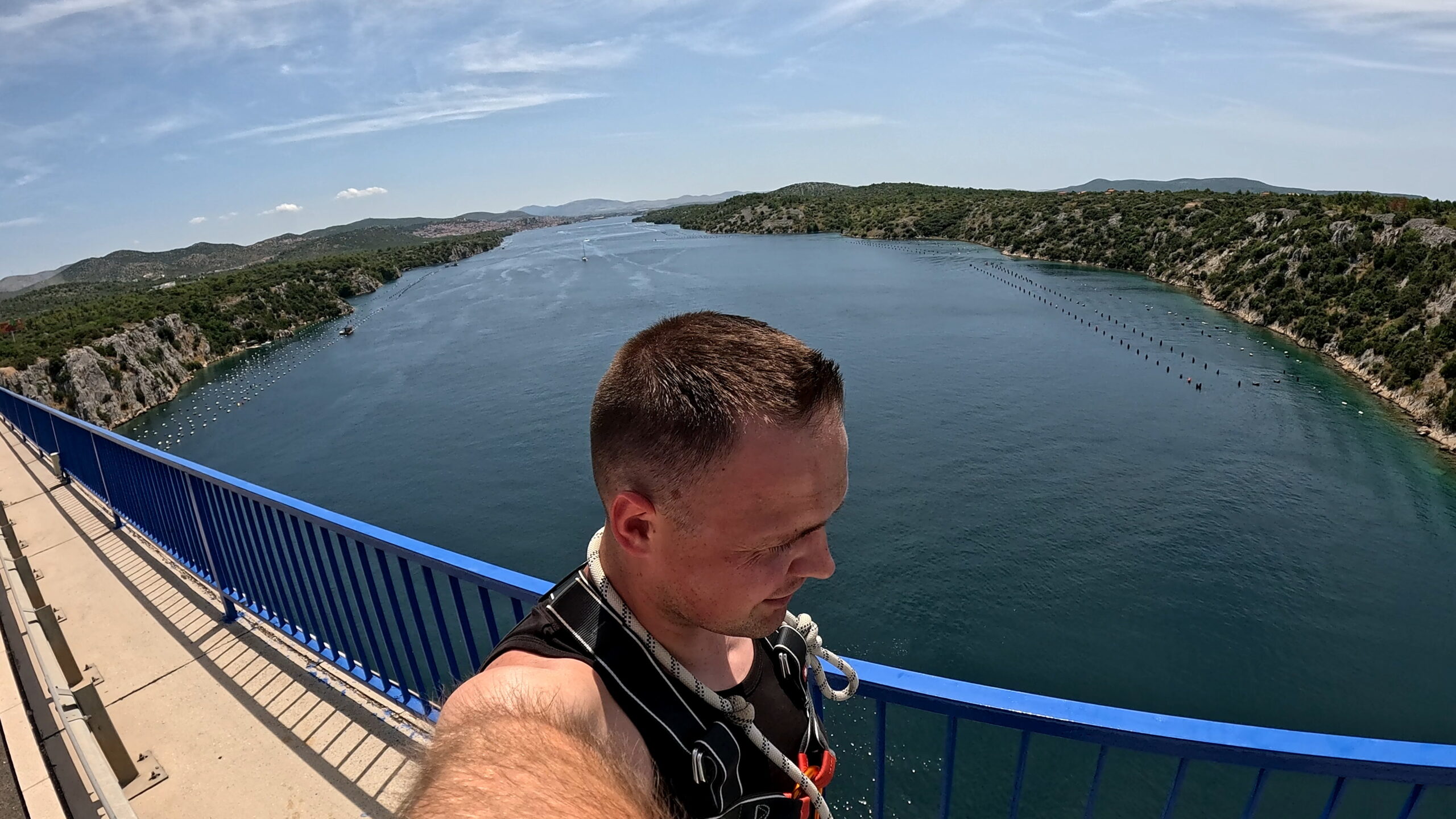 Mini Bungee 40 metrów w Szybenik, Chorwacja. Michał Fic