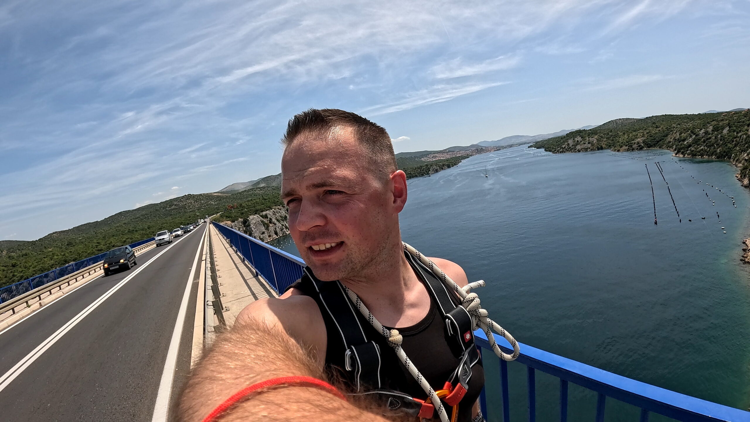 Mini Bungee 40 metrów w Szybenik, Chorwacja. Michał Fic