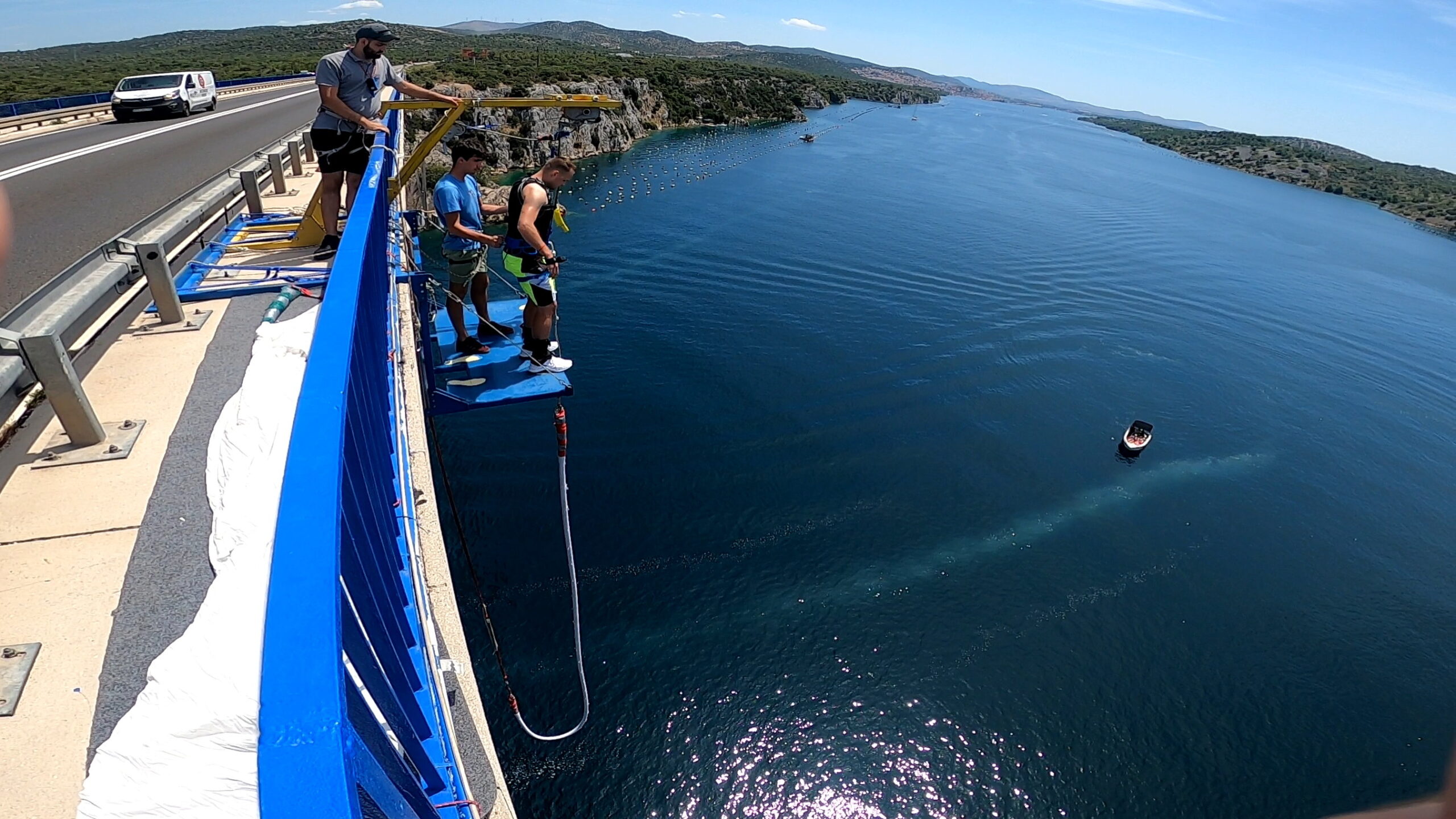 Mini Bungee 40 metrów w Szybenik, Chorwacja. Michał Fic