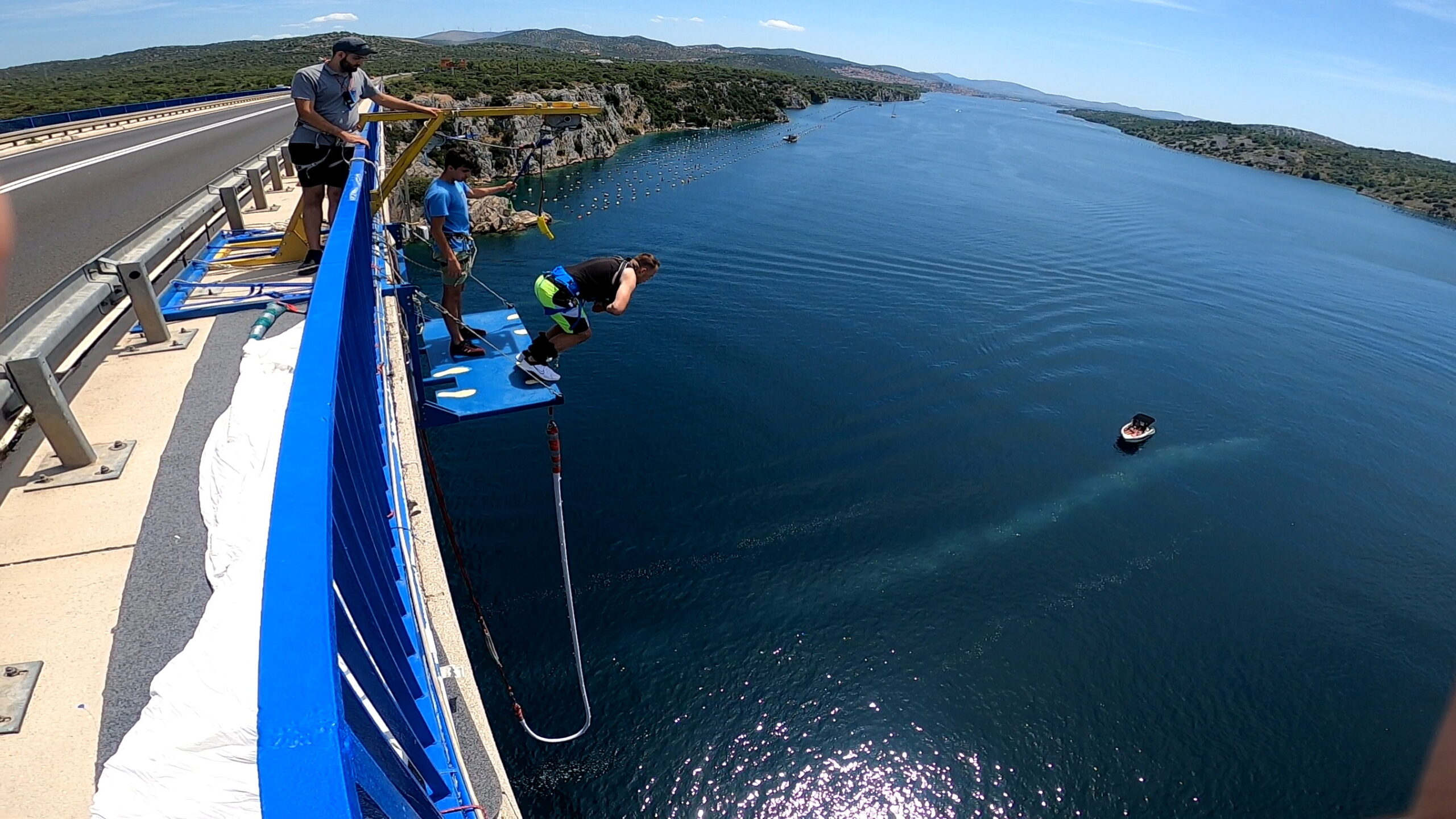 Mini Bungee 40 metrów w Szybenik, Chorwacja. Michał Fic