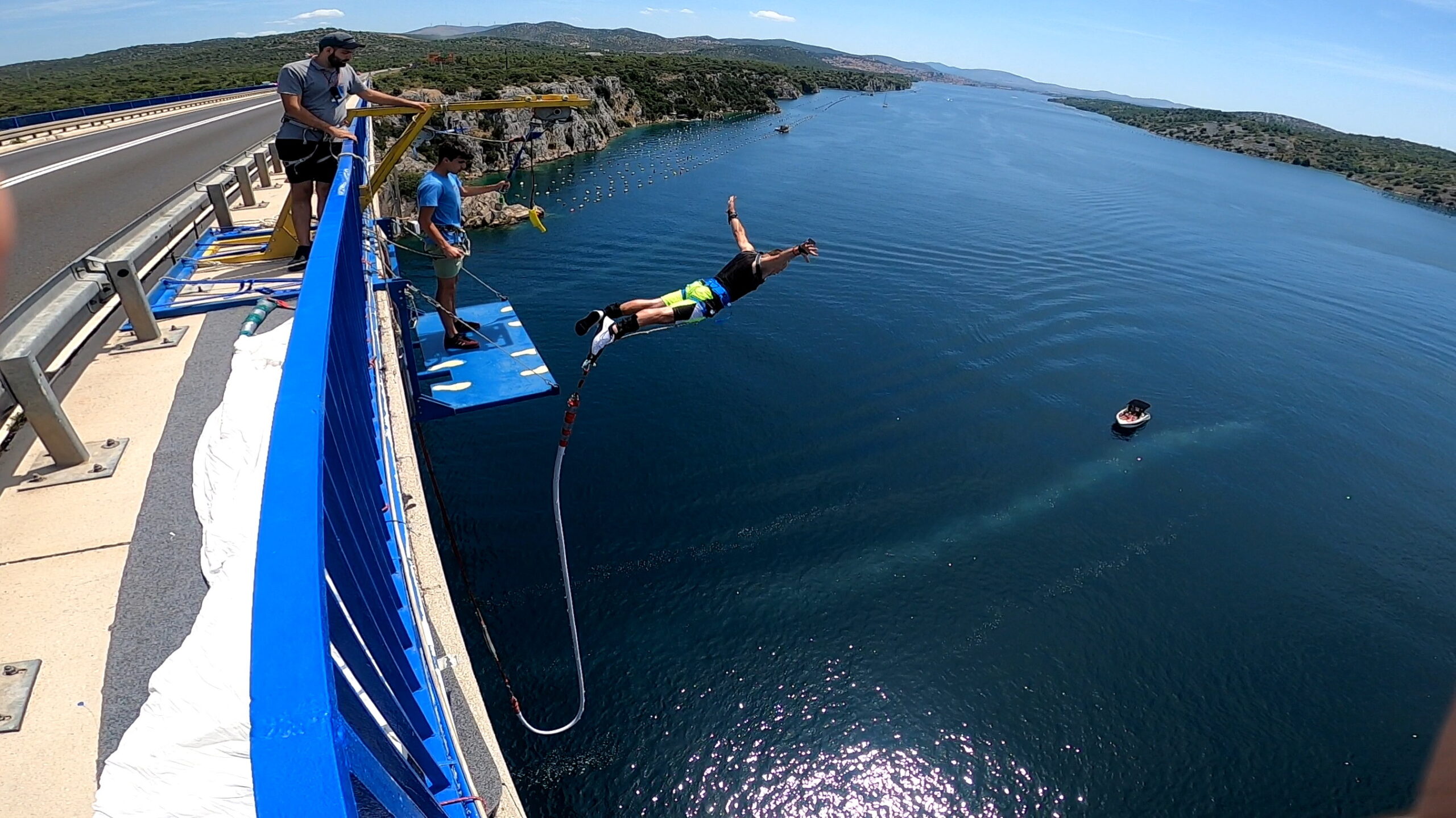 Mini Bungee 40 metrów w Szybenik, Chorwacja. Michał Fic