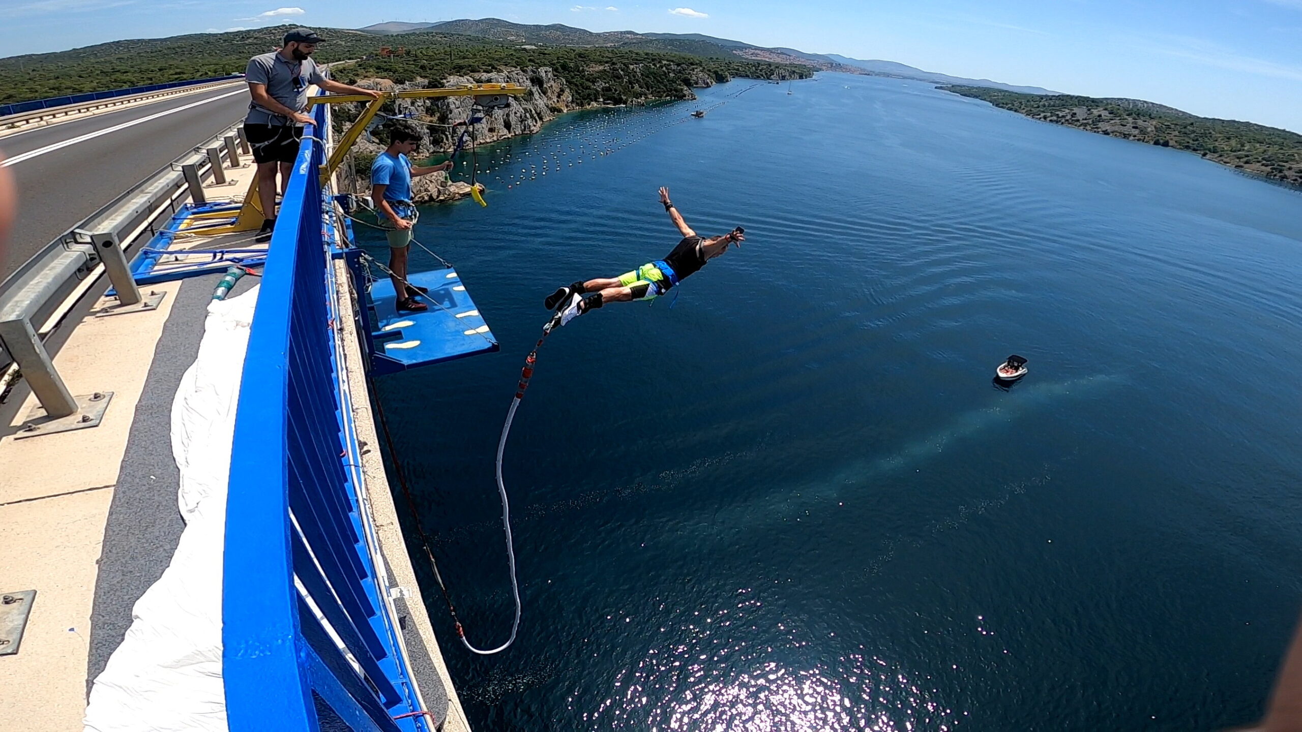 Mini Bungee 40 metrów w Szybenik, Chorwacja. Michał Fic