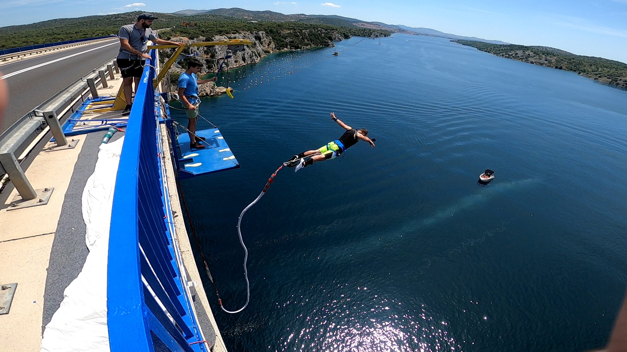 Mini Bungee 40 metrów w Szybenik, Chorwacja. Michał Fic