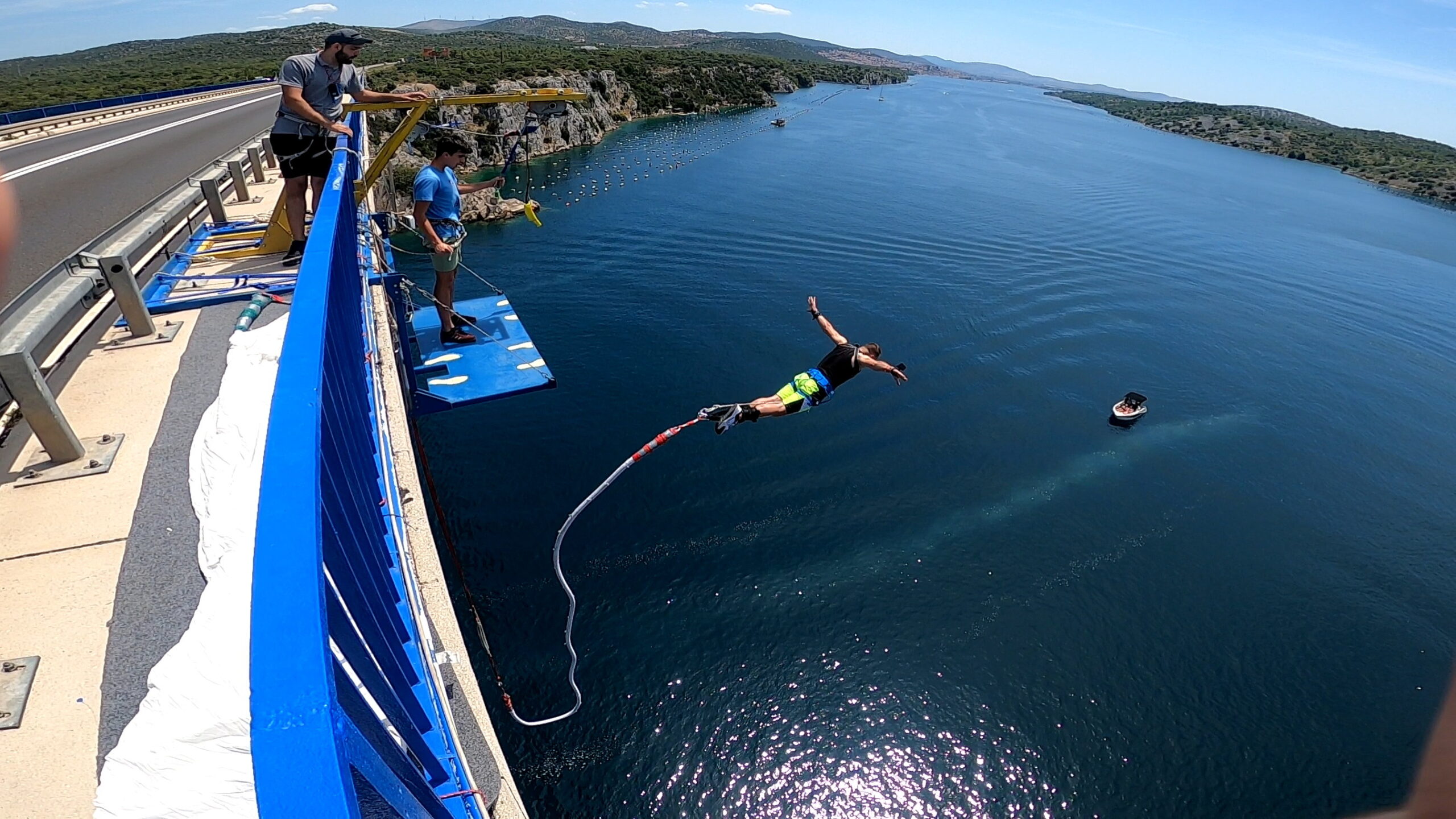 Mini Bungee 40 metrów w Szybenik, Chorwacja. Michał Fic