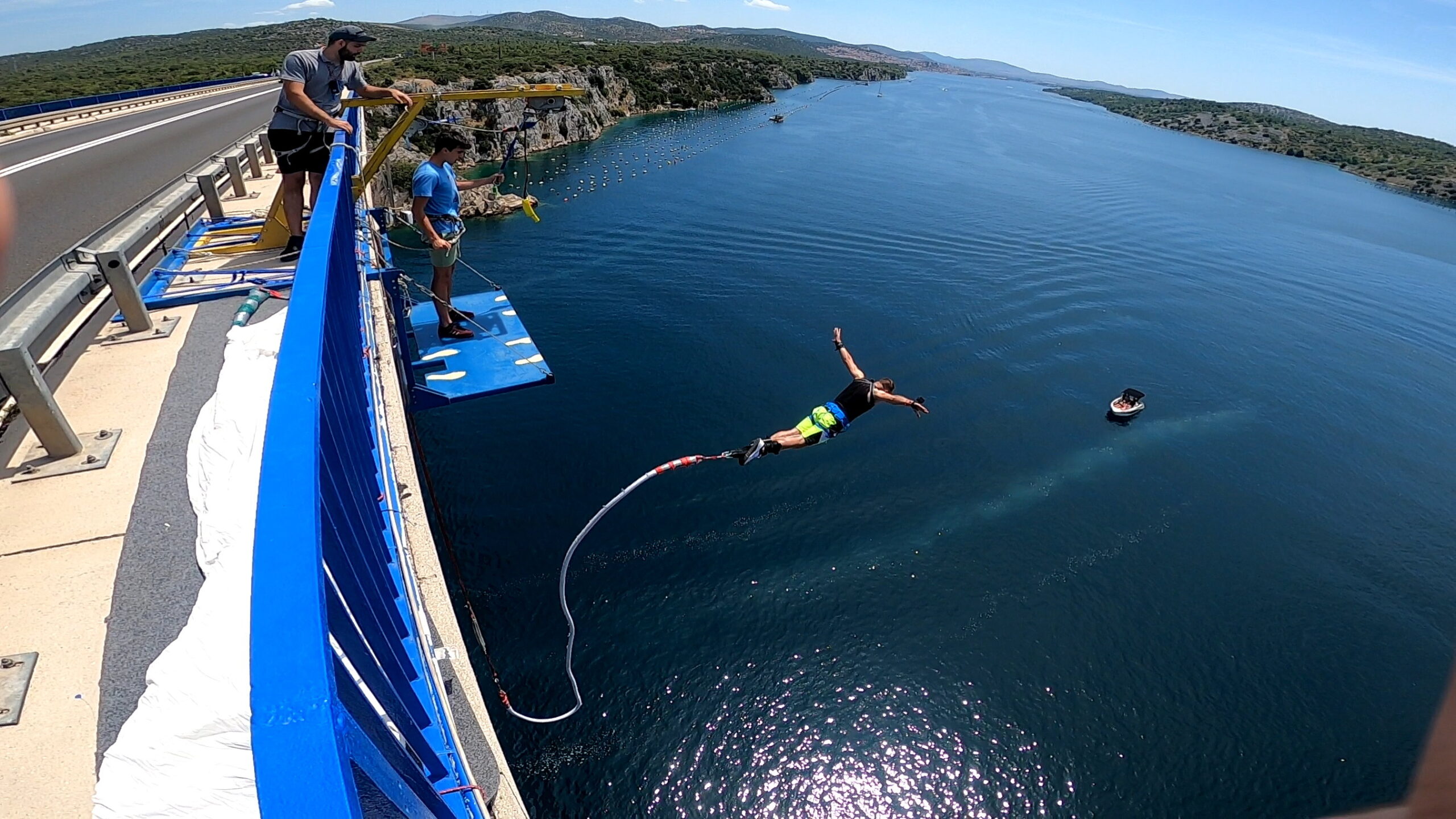 Mini Bungee 40 metrów w Szybenik, Chorwacja. Michał Fic