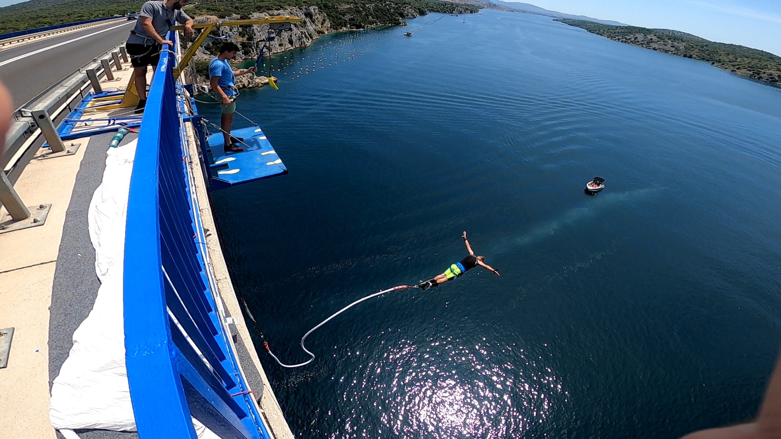 Mini Bungee 40 metrów w Szybenik, Chorwacja. Michał Fic