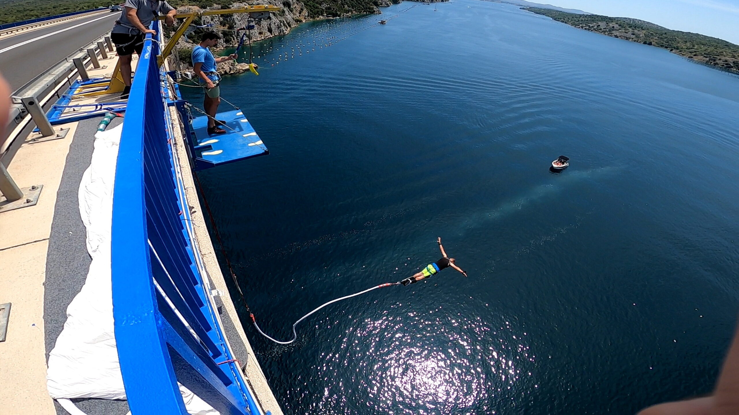 Mini Bungee 40 metrów w Szybenik, Chorwacja. Michał Fic