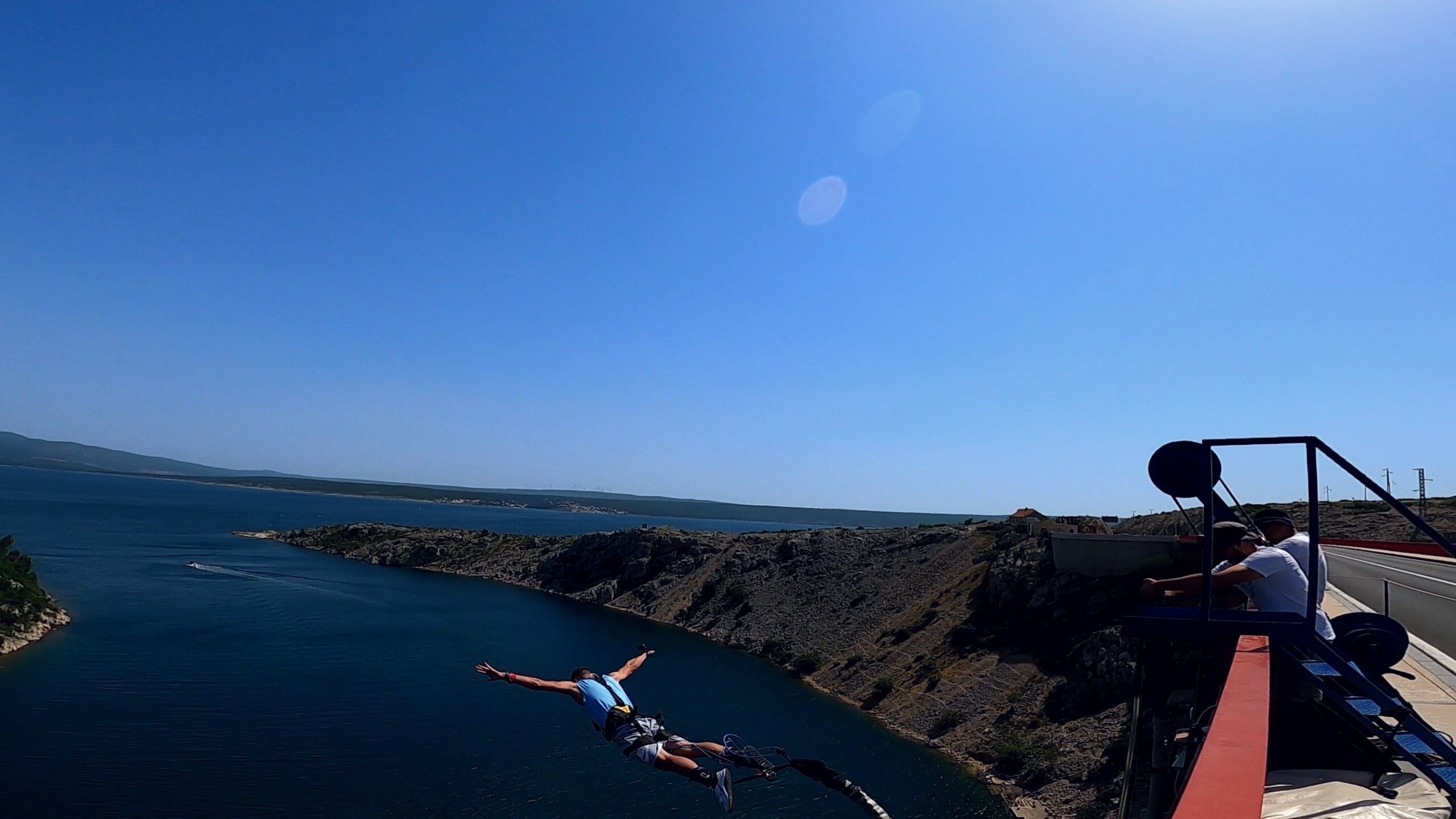 Skok Bungee w Chorwacji, Maslenica, Maslenički most, Zadar, Michał Fic.