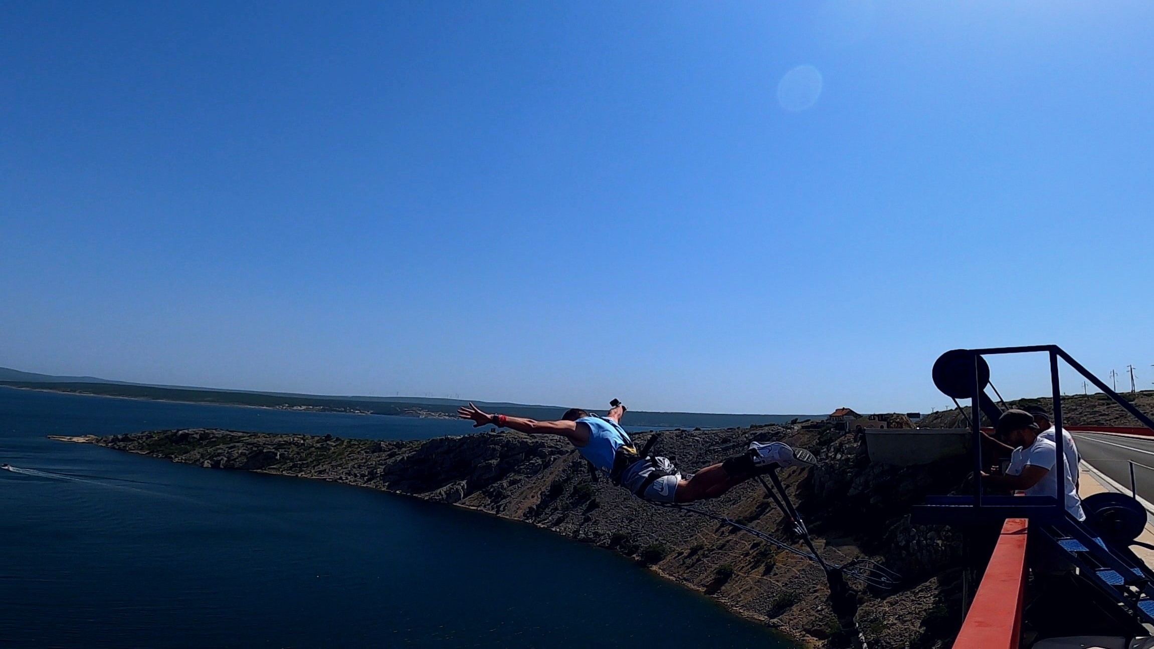 Skok Bungee w Chorwacji, Maslenica, Maslenički most, Zadar, Michał Fic.