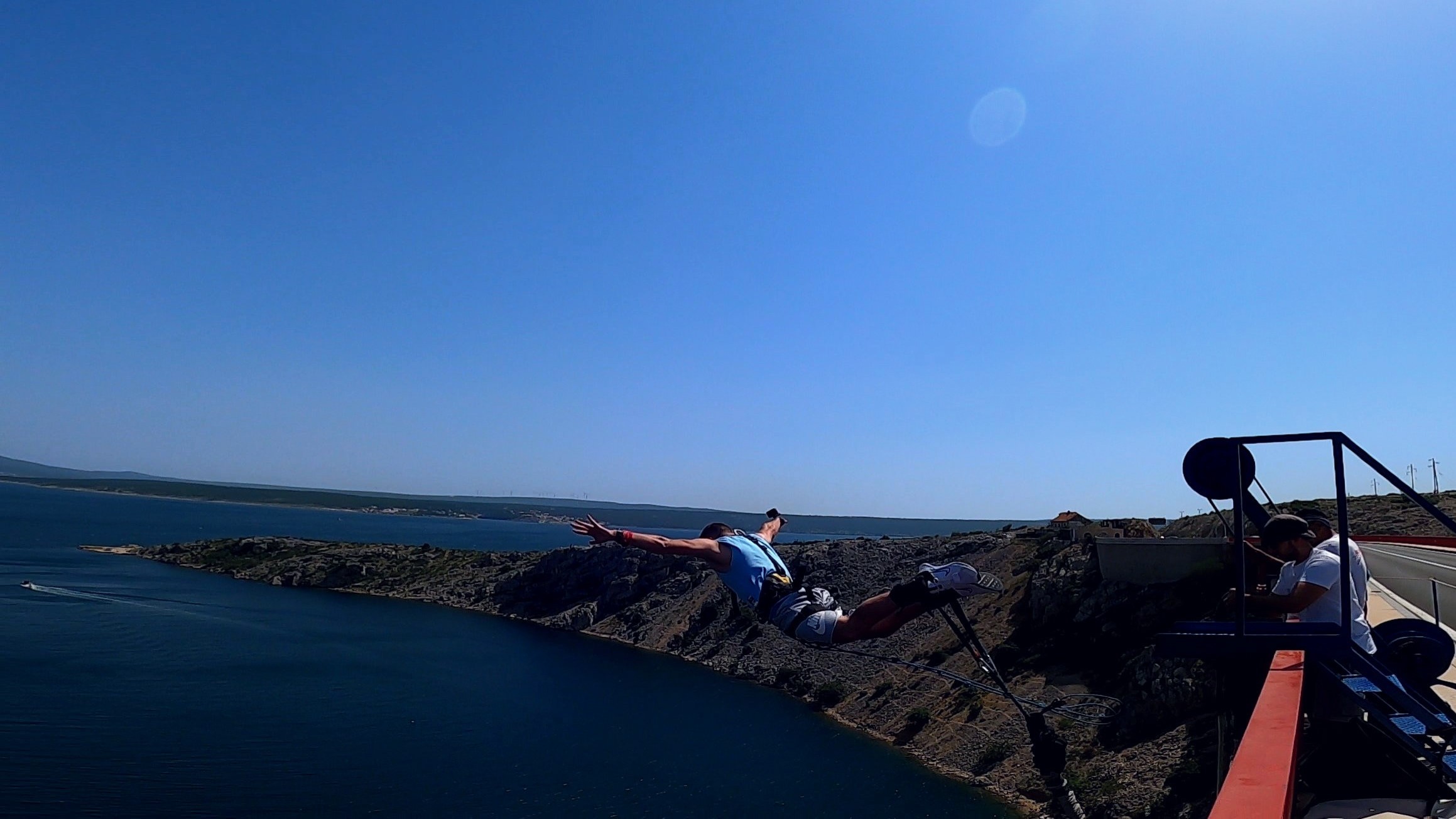 Skok Bungee w Chorwacji, Maslenica, Maslenički most, Zadar, Michał Fic.