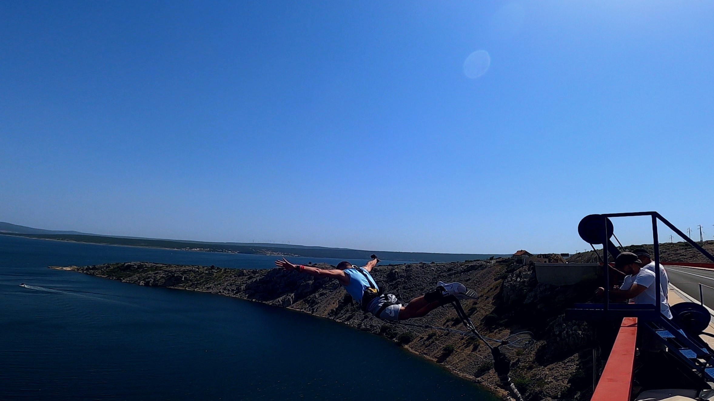 Skok Bungee w Chorwacji, Maslenica, Maslenički most, Zadar, Michał Fic.