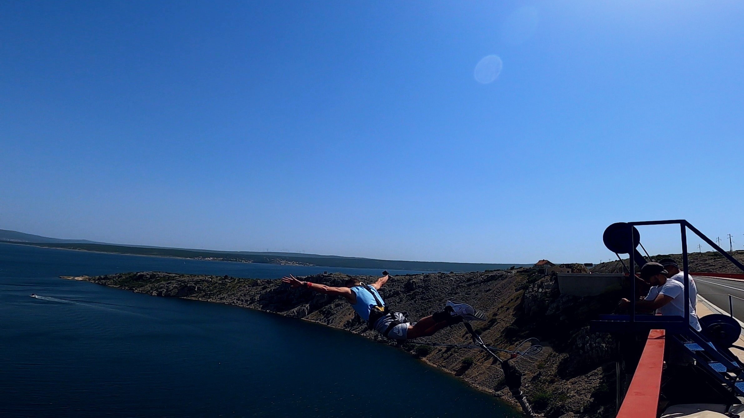 Skok Bungee w Chorwacji, Maslenica, Maslenički most, Zadar, Michał Fic.