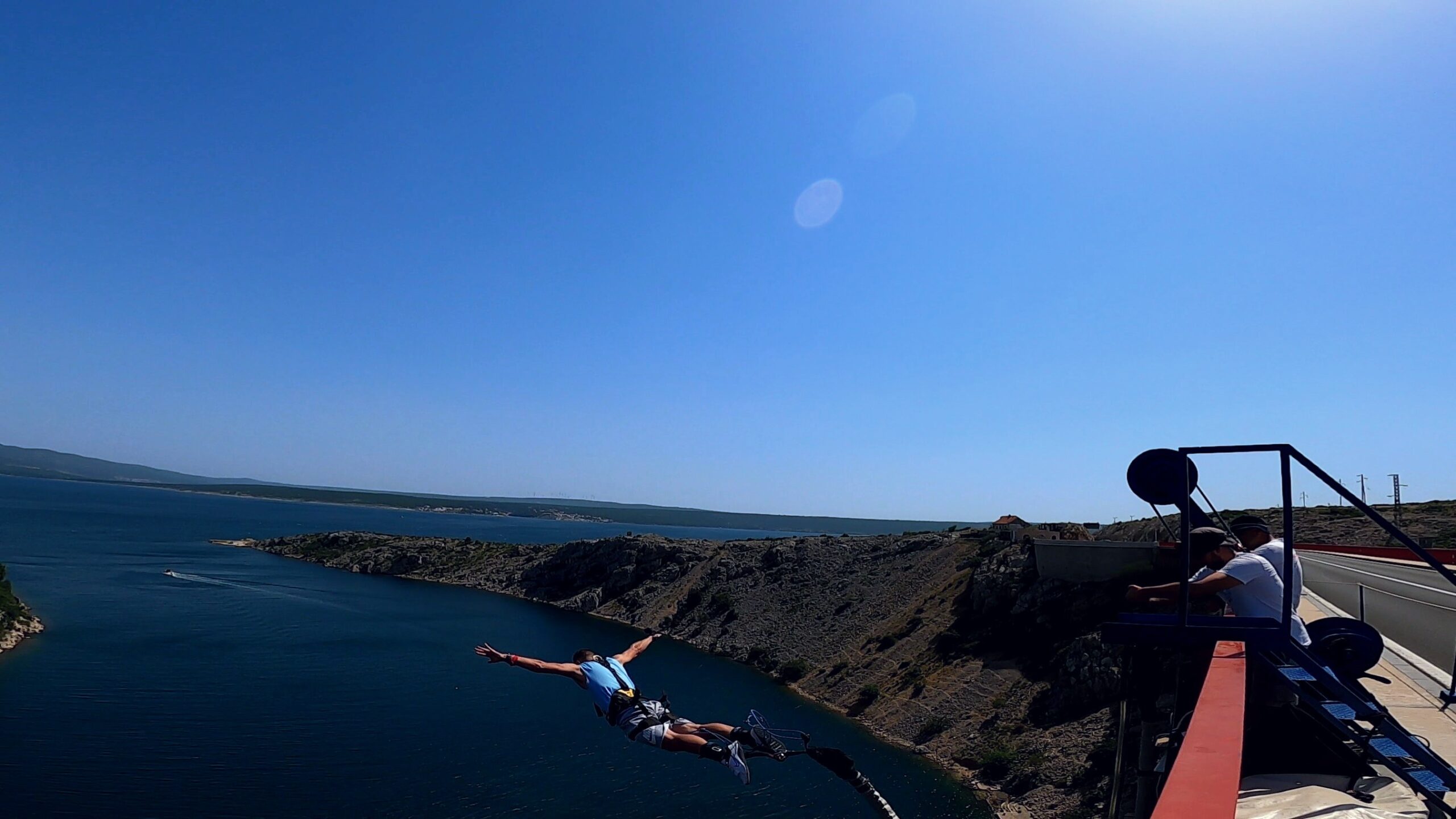 Skok Bungee w Chorwacji, Maslenica, Maslenički most, Zadar, Michał Fic.