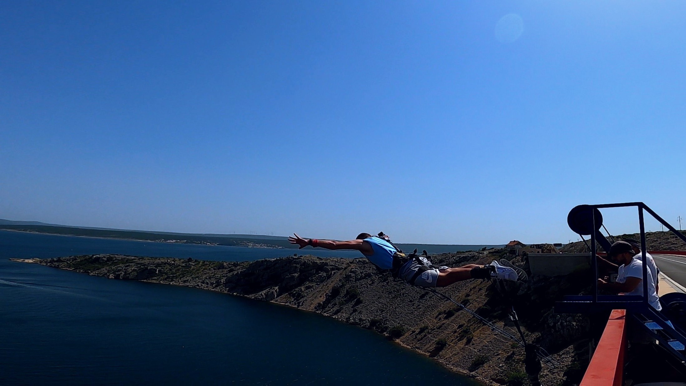 Skok Bungee w Chorwacji, Maslenica, Maslenički most, Zadar, Michał Fic.